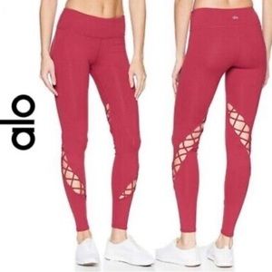 ALO yoga interlace red leggings size small